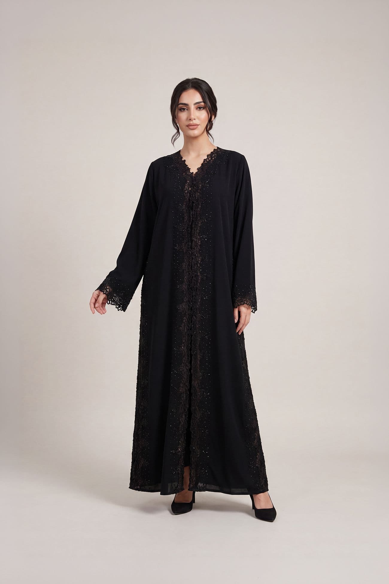 Dantel abaya — Black 1