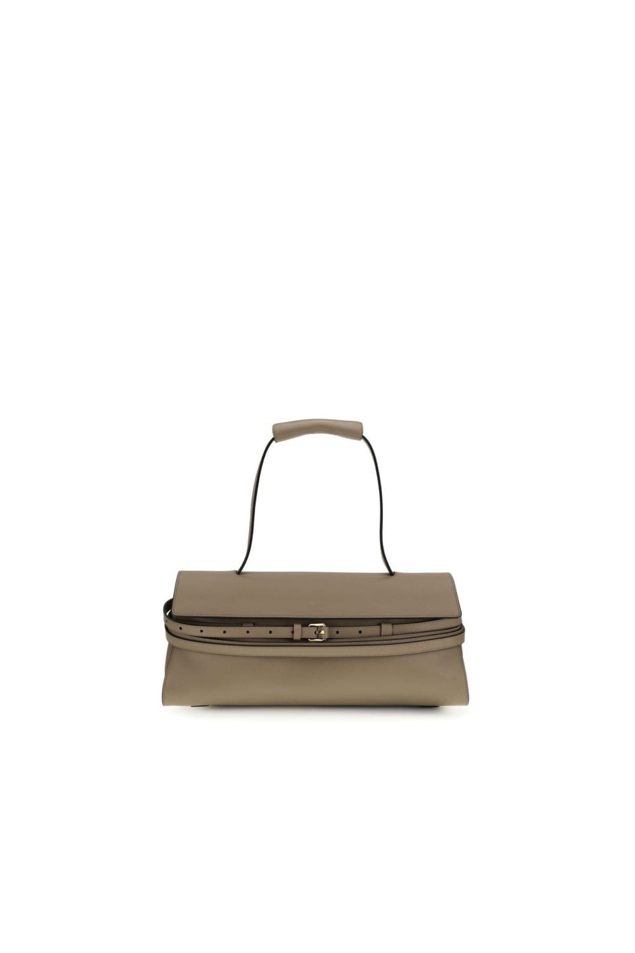 Moschino Beige Calf Leather Bos Taurus Shoulder Bag