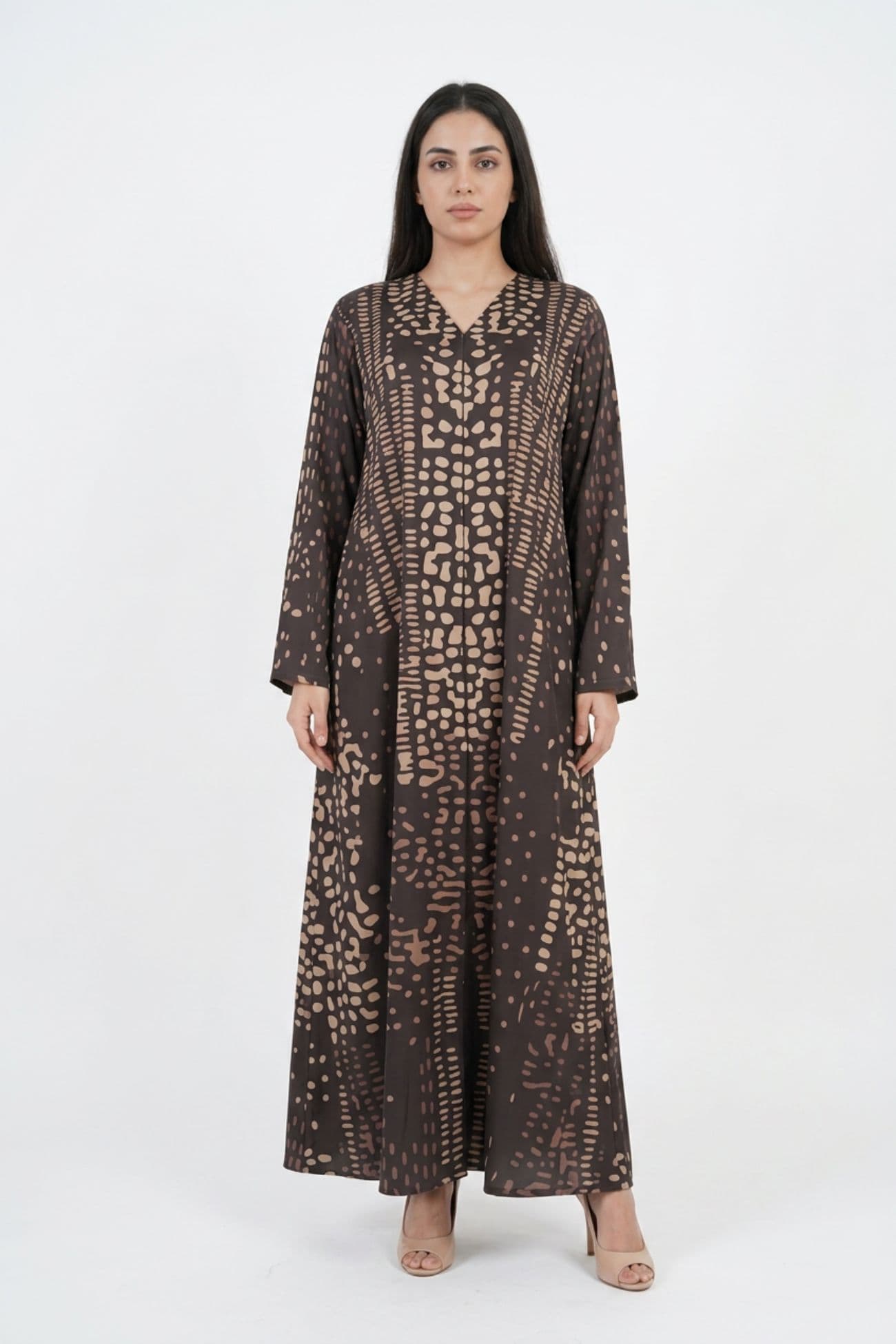 geomatric noir crepe