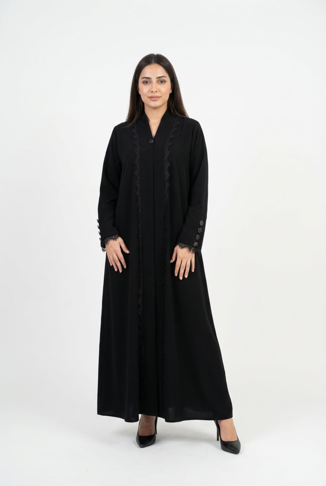 Abaya Satin — Black 2