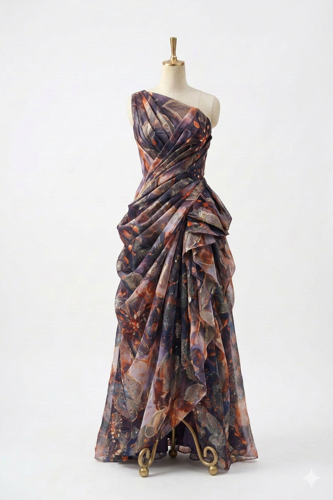Italian Chiffon Zari Floral