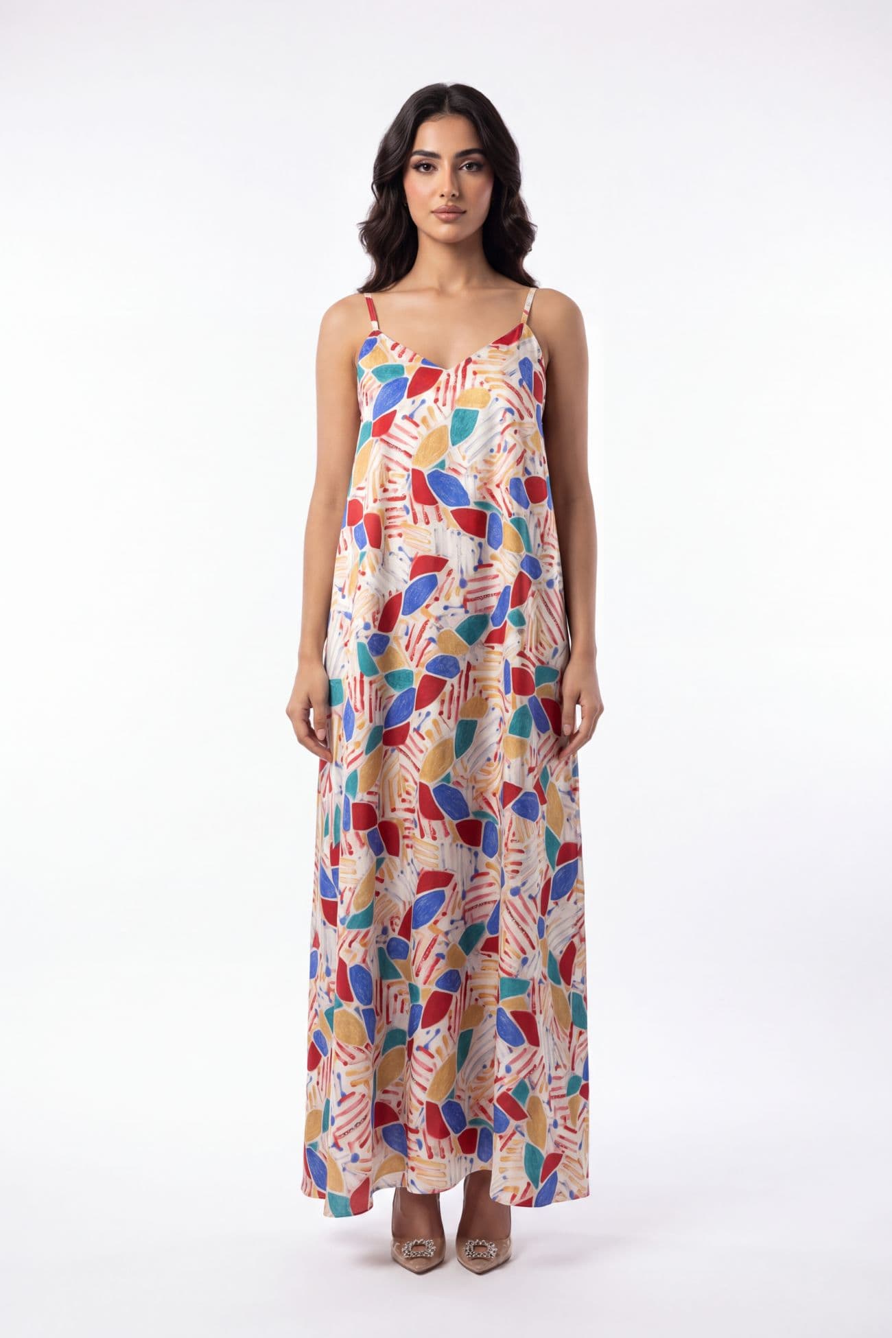 Sleeveless Silk Dress — MultiColor 2