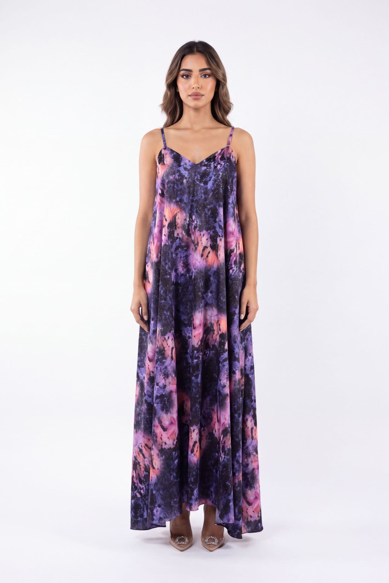 Sleevless Galaxy Print Dress — MultiColor 2