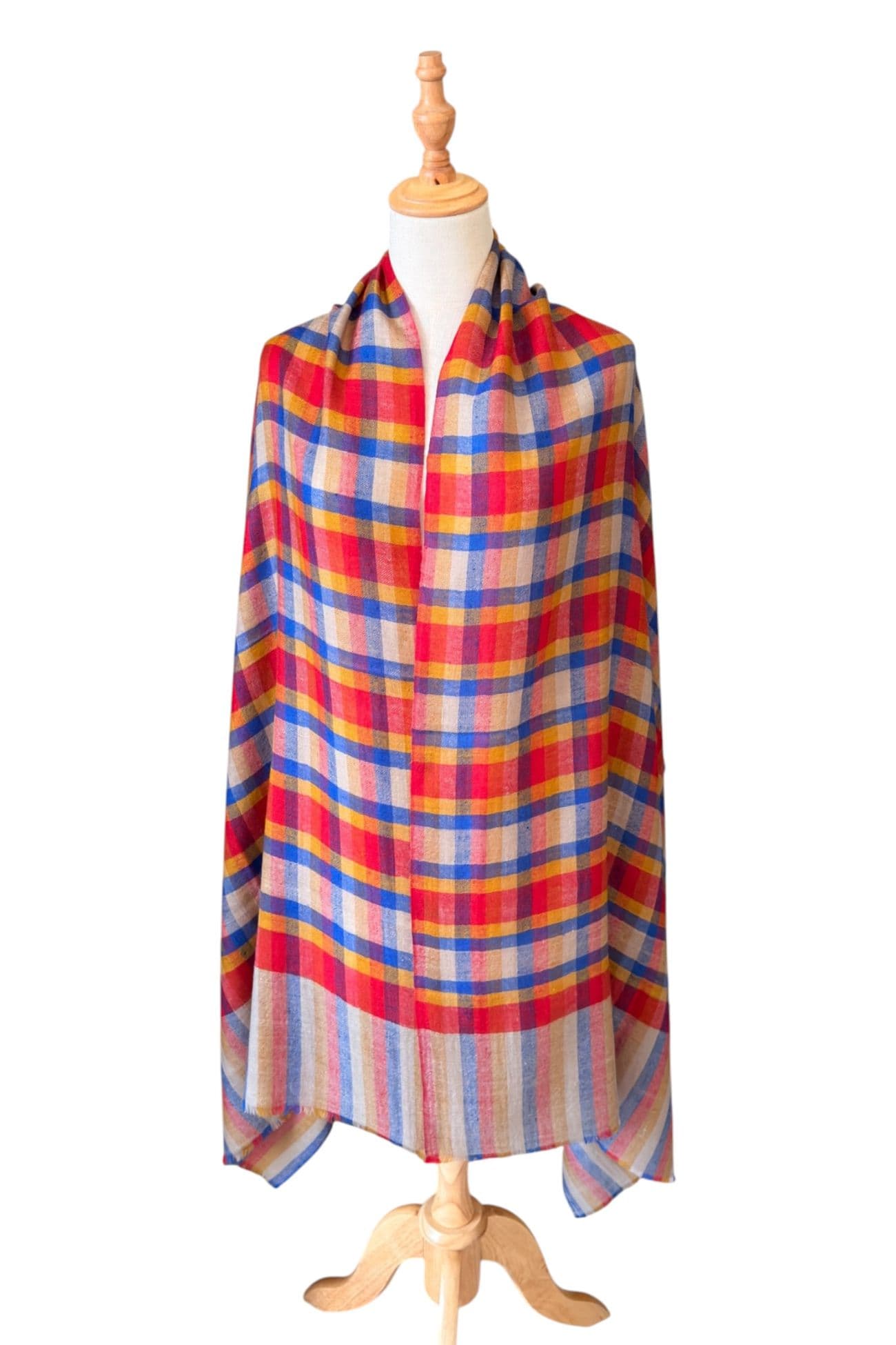 Pashmina Check Stole — MultiColor