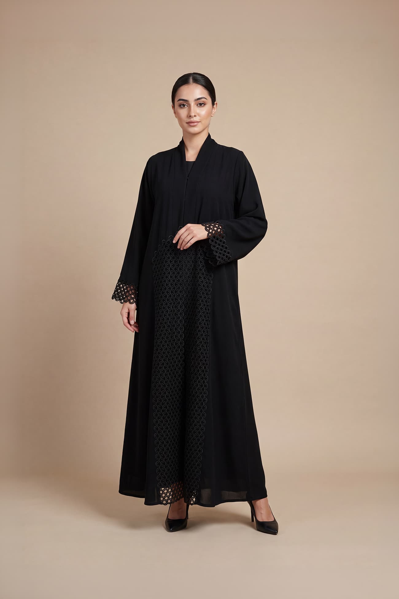 Dantel abaya — Black 4