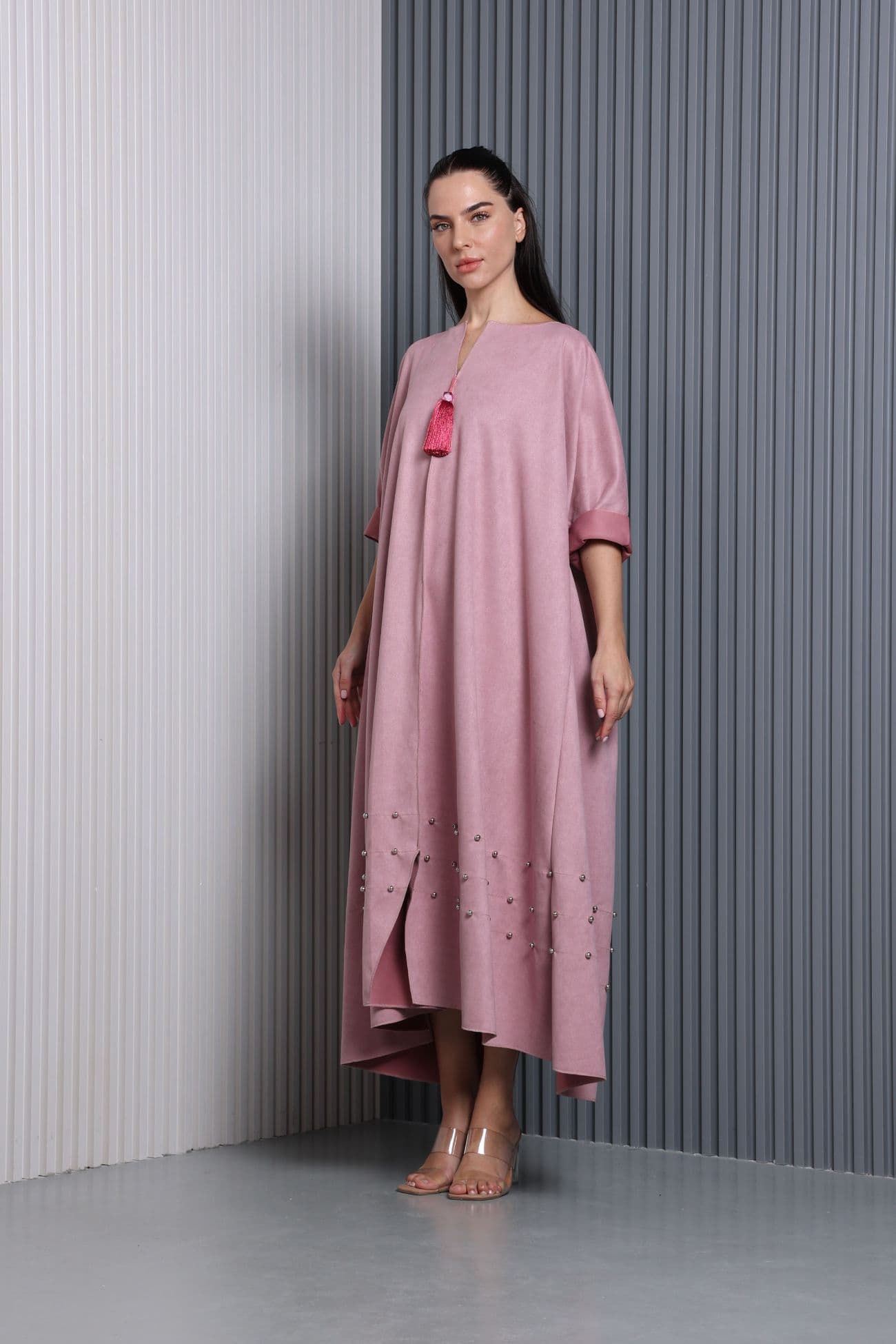 Loose pink dress