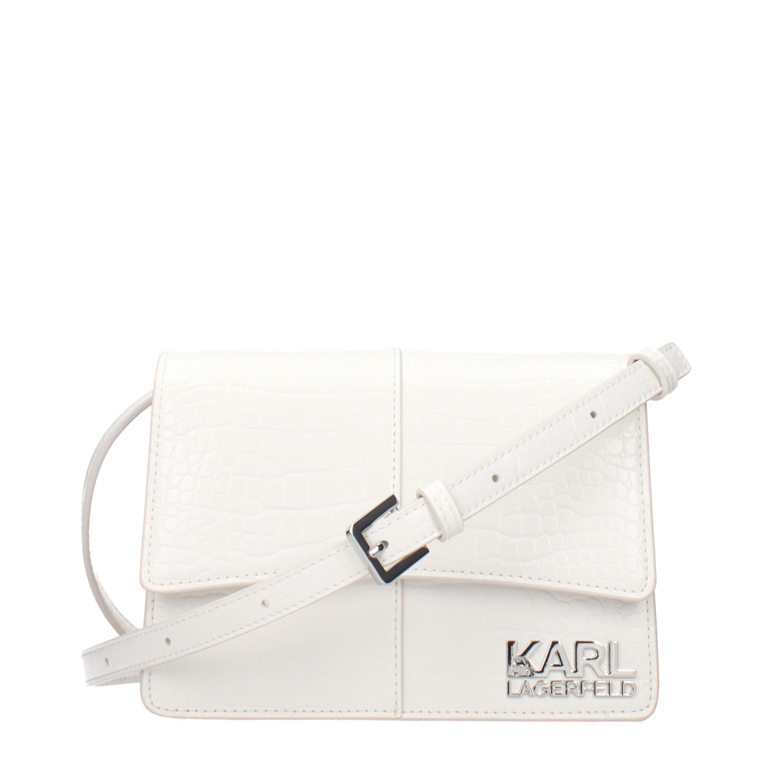 Karl Lagerfeld White Polyethylene Crossbody Bag — White 1