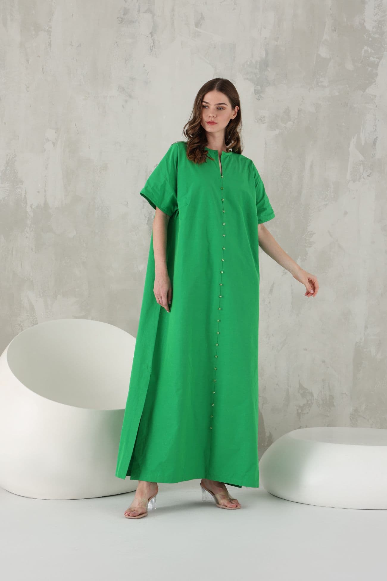 Green taffeta Jalabiya