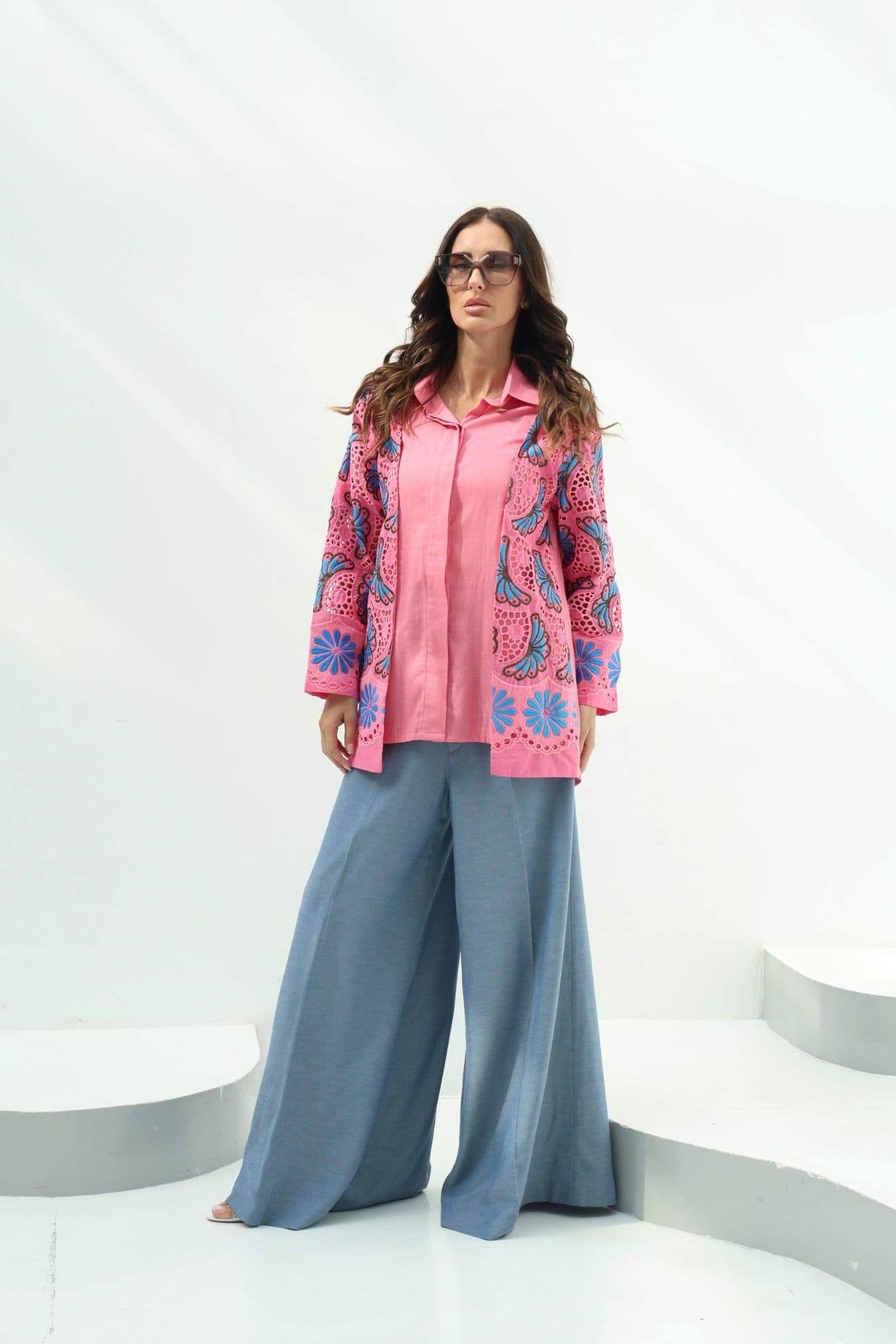 Pink Linen Casual Wear — Pink 2