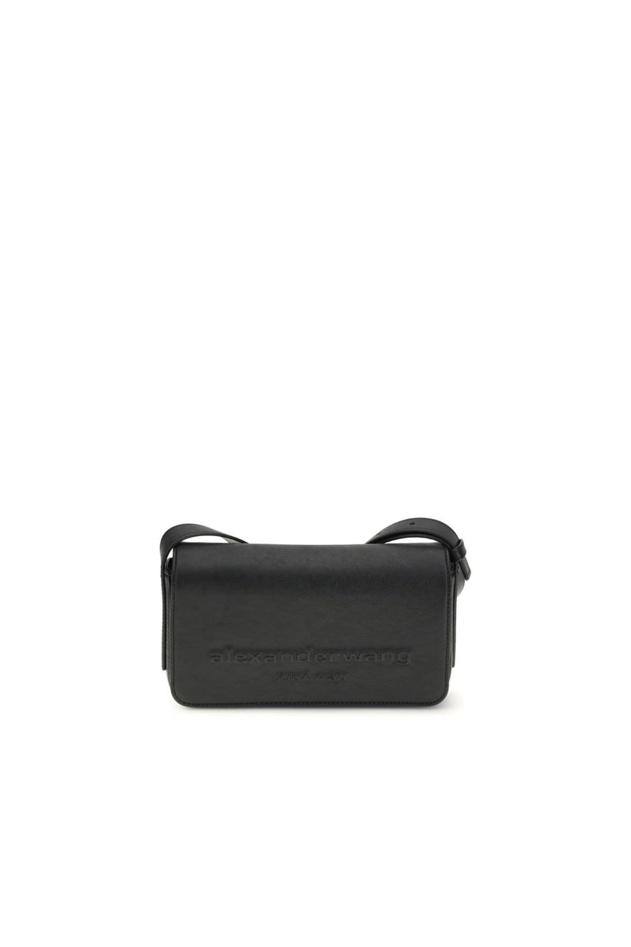 Alexander Wang Black Calf Leather Bos Taurus Shoulder Bag