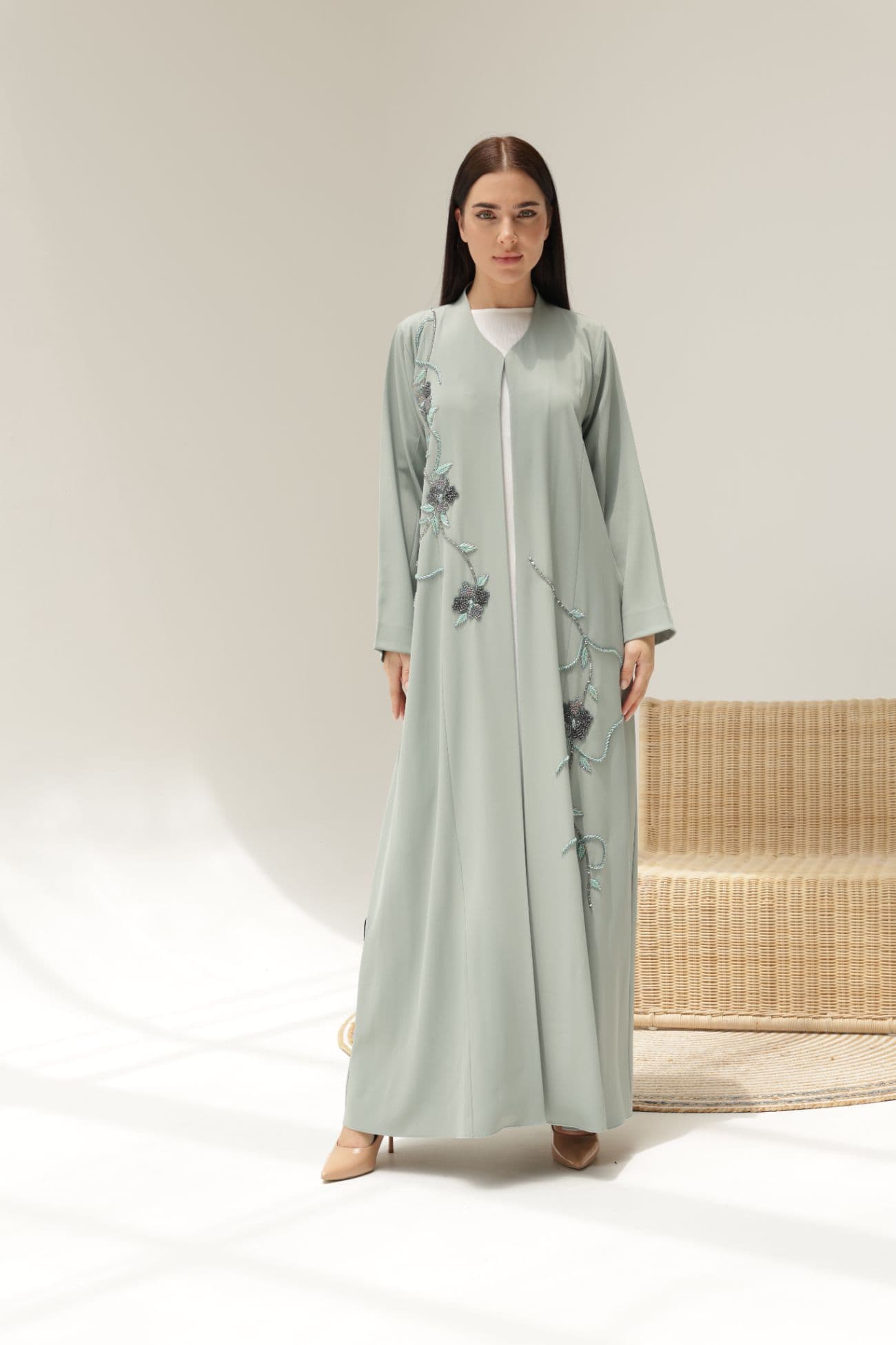 Sage Bloom Abaya