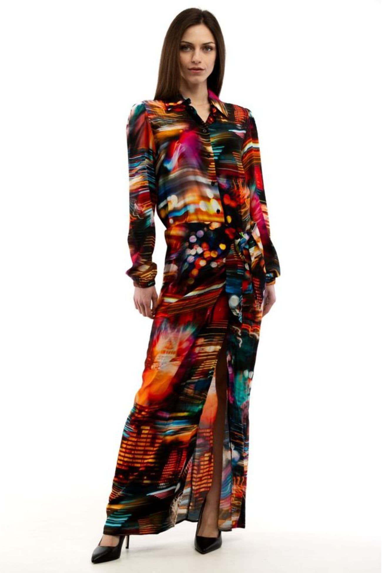 Moschino Multicolor Viscose Casual Dress — MultiColor 3