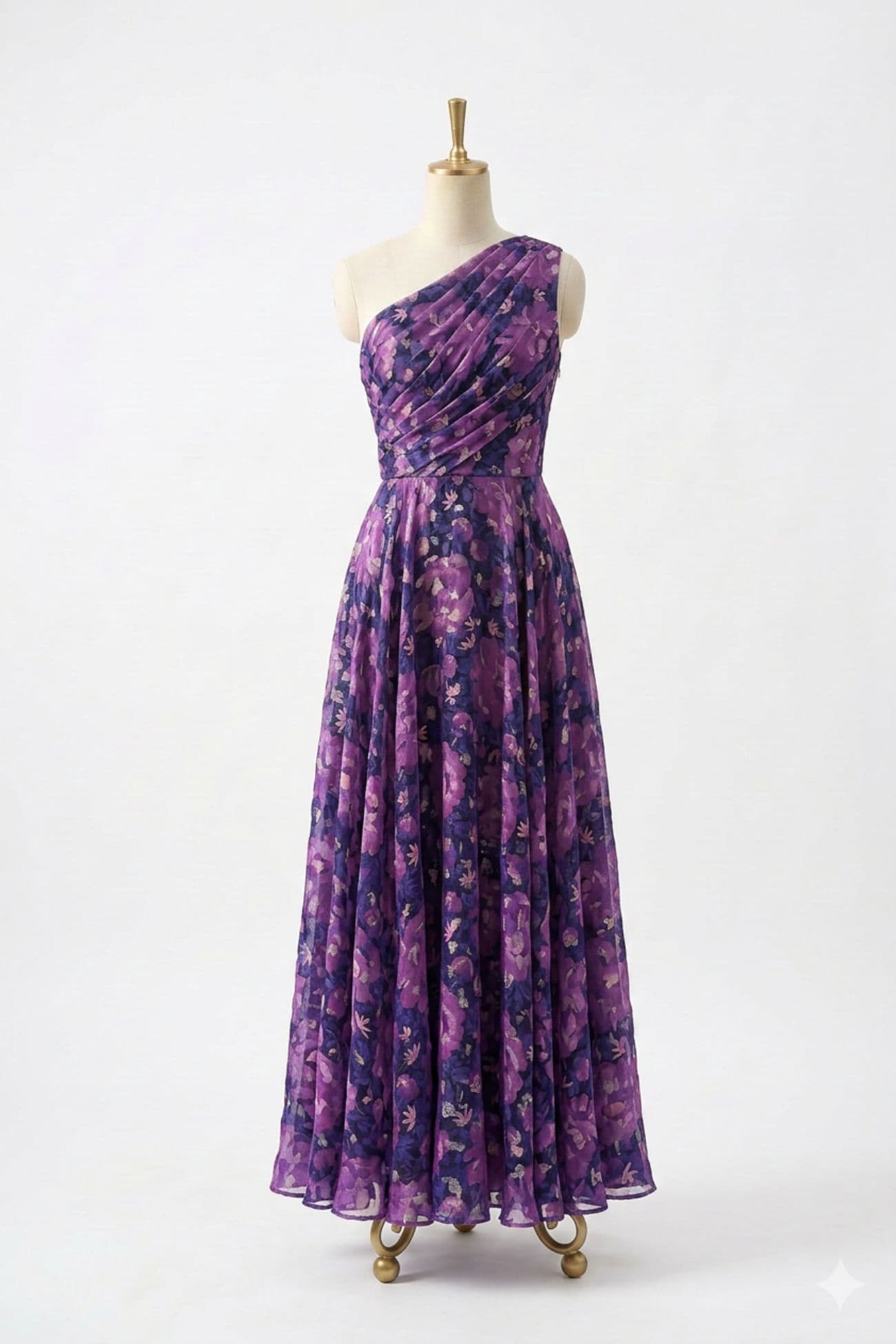 شيفون إيطالي بنقاط زري — Purple