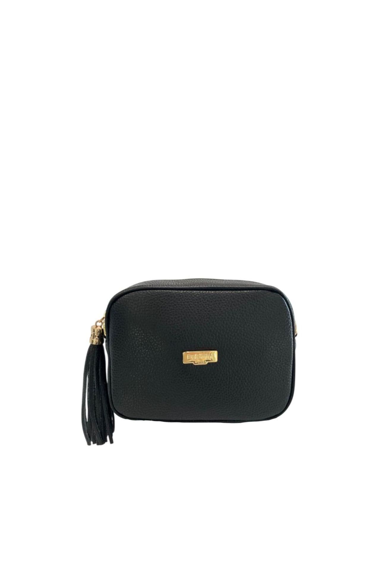 Baldinini Trend Black Cowhide Leather Women Crossbody